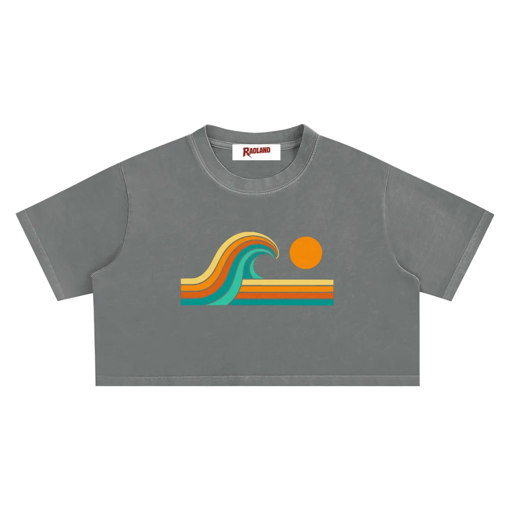 FRESH WAVE 🌊 Grey Crop Top