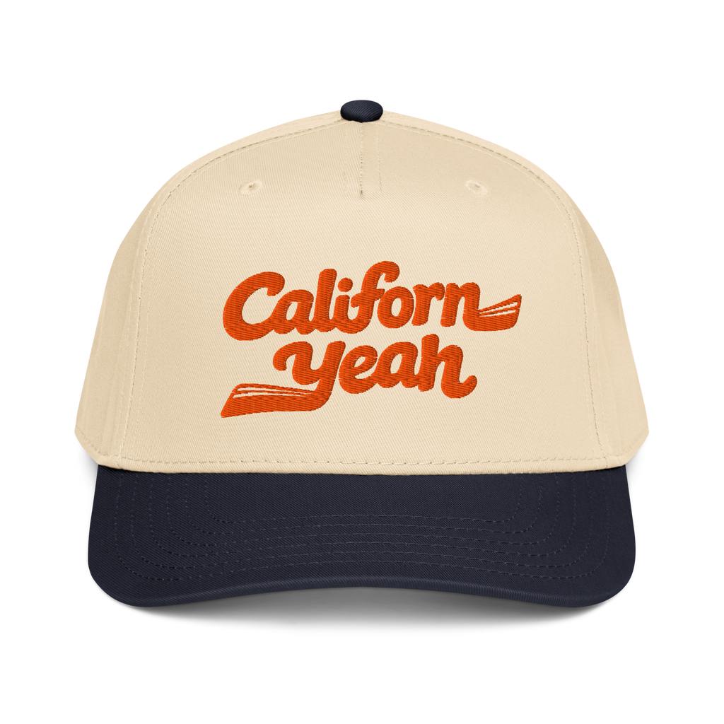 Californ-Yeah cap navy natural California five panel hat RADLAND