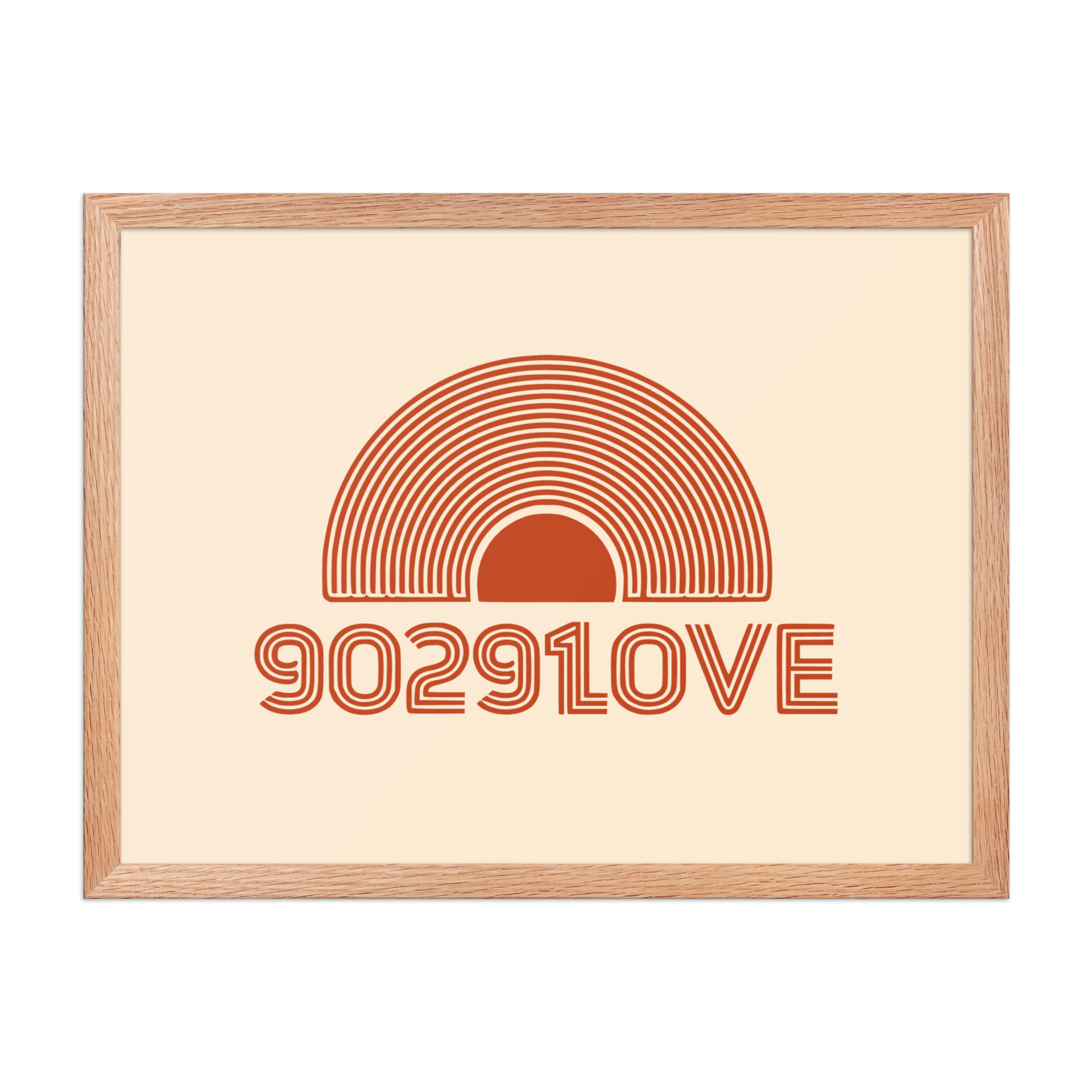 90291LOVE Framed Print | Venice Zip Code Wall Art | RADLAND