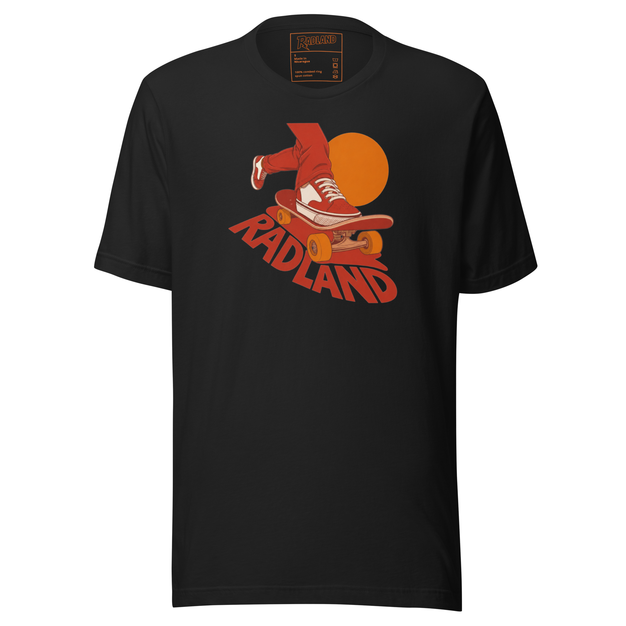 Sunset Skater tee vintage black Venice CA skate graphic tee RADLAND